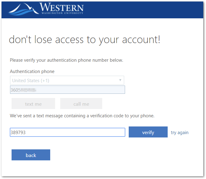 Verify Authentication Phone Screenshot